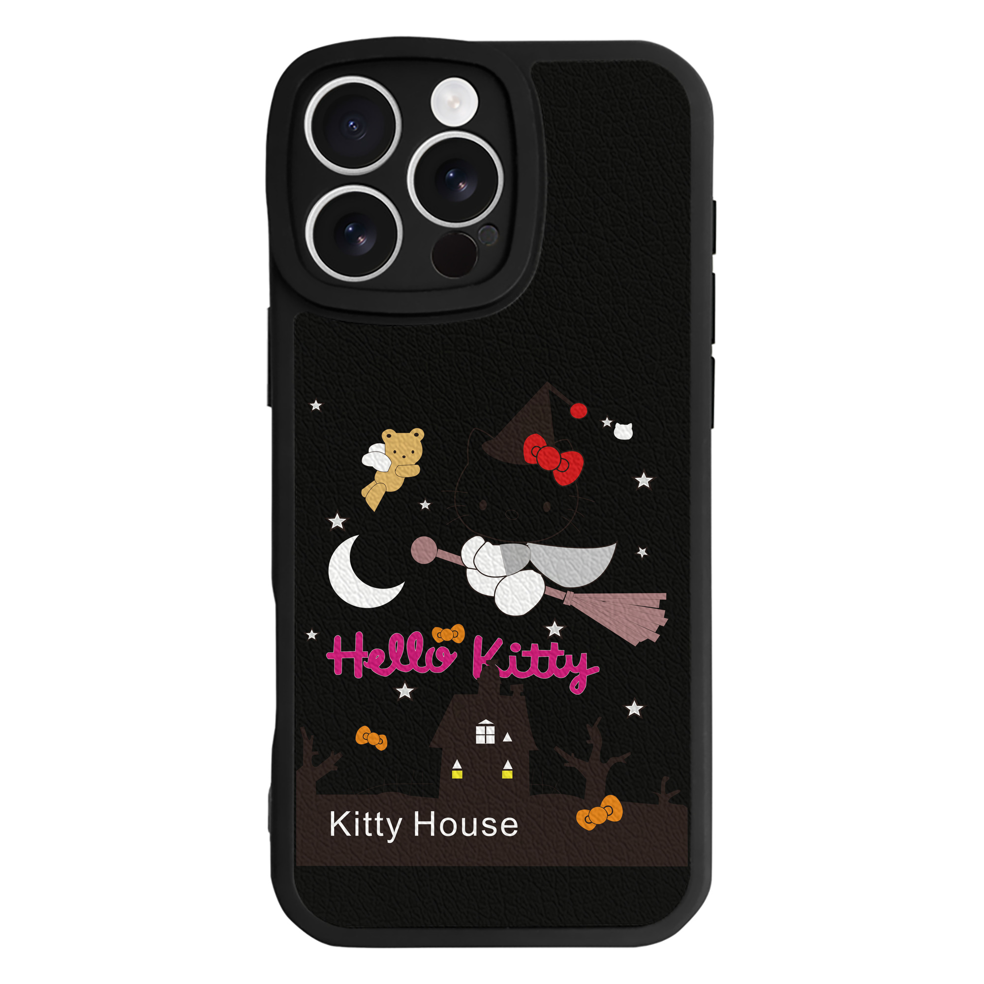 （画像用） Hello Kitty ハローキティ 【iPhone 16シリーズ対応】シリコンスマホケース（レザー調） 材質：シリコン